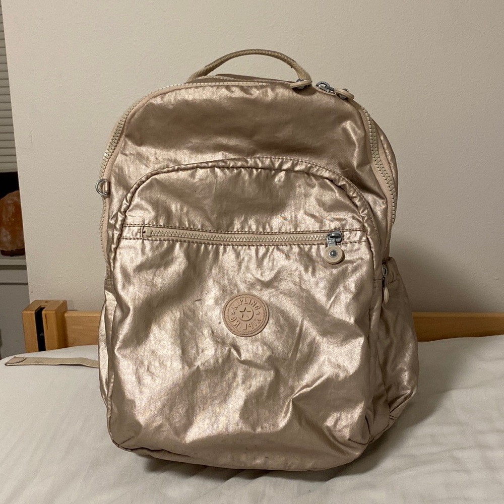 Rose Gold Kipling Backpack